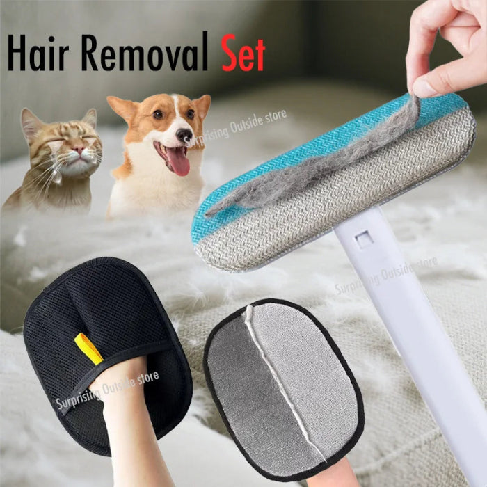 Revolutionary Pet Hair Removal Gloves - Effortlessly Remove Dog & Cat Fur from Carpets and Sofas!